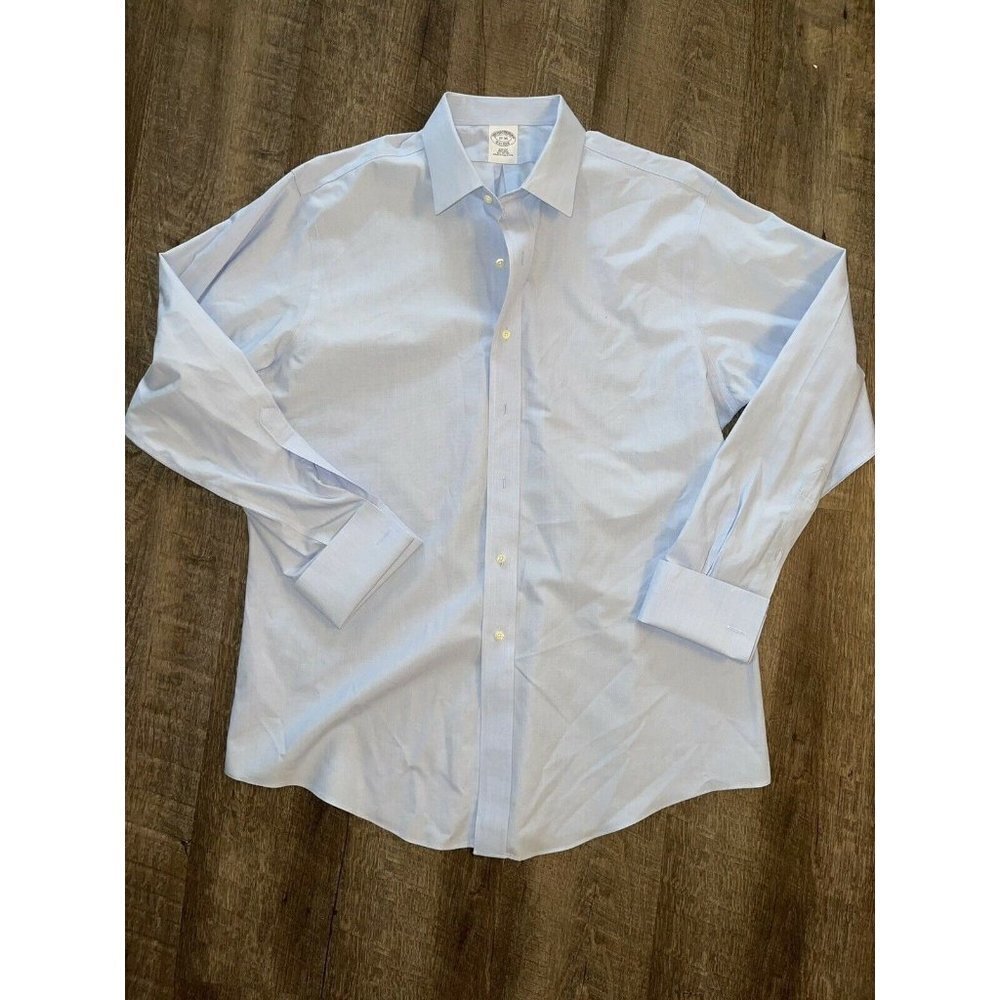𝅺BROOKS Bothers Dress Shirt Button Down Vintage 17-35 MINT Non-iron M